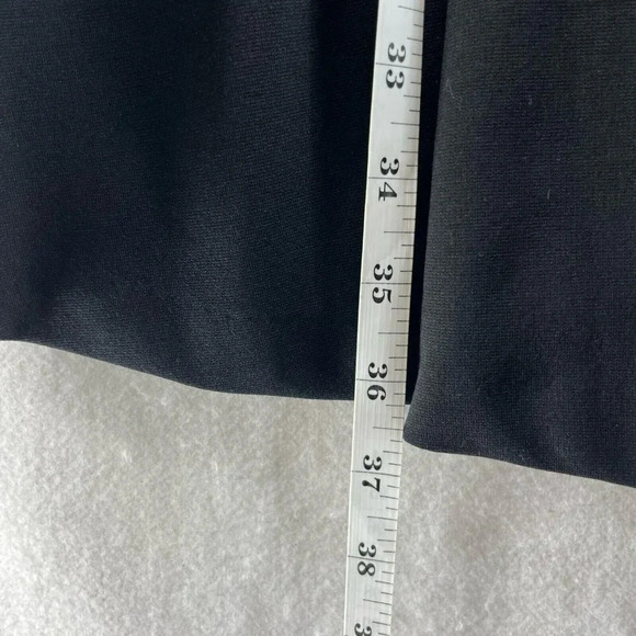 Nine West Dress 4 Black Fit & Flare Short Criss Cross Strap Braided Trim Pleated - Picture 5 of 13